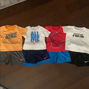 Nike boys shorts/t’s outfits 18 months 8 pieces